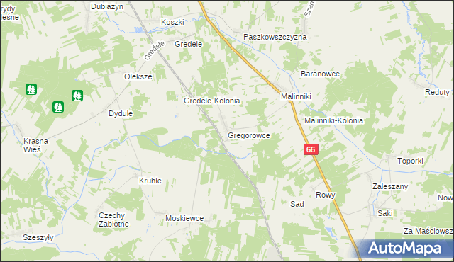 mapa Gregorowce, Gregorowce na mapie Targeo