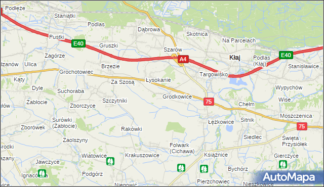 mapa Grodkowice, Grodkowice na mapie Targeo