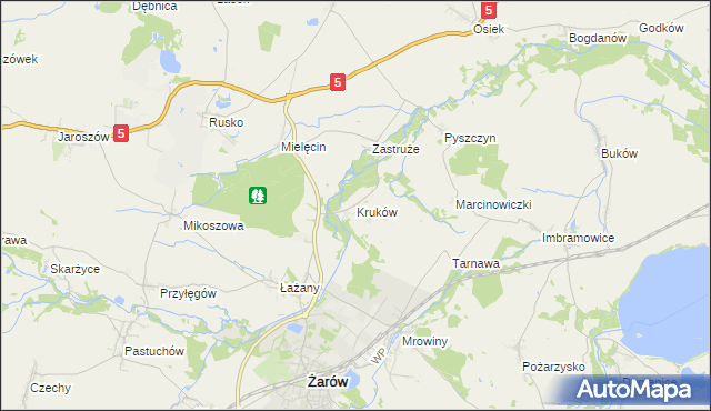 mapa Kruków, Kruków na mapie Targeo