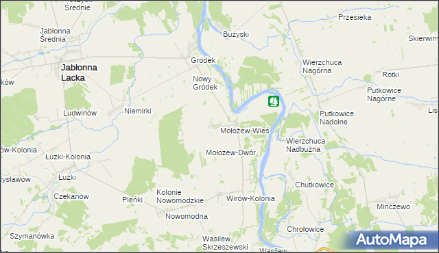 mapa Mołożew-Wieś, Mołożew-Wieś na mapie Targeo