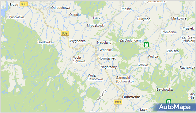 mapa Nowotaniec, Nowotaniec na mapie Targeo