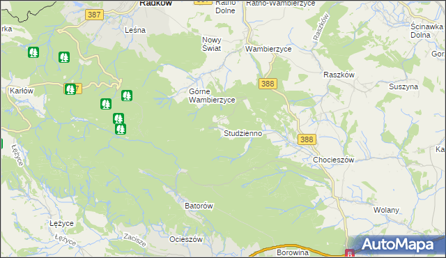 mapa Studzienno, Studzienno na mapie Targeo