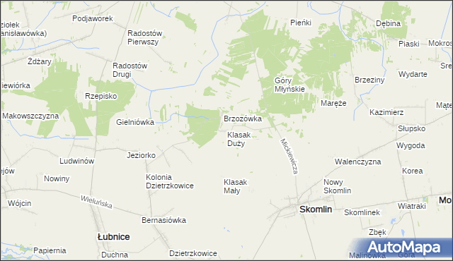 mapa Klasak Duży, Klasak Duży na mapie Targeo