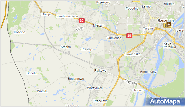 mapa Ostoja gmina Kołbaskowo, Ostoja gmina Kołbaskowo na mapie Targeo