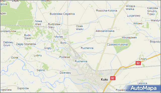 mapa Ruchenna, Ruchenna na mapie Targeo