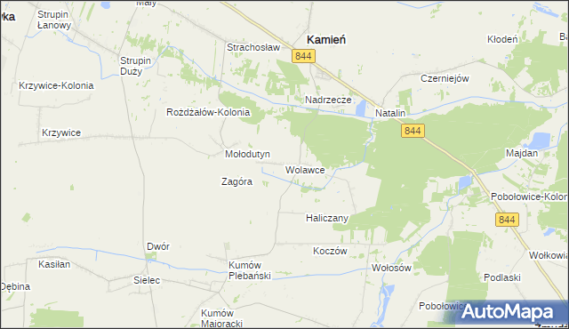 mapa Wolawce, Wolawce na mapie Targeo