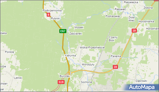 mapa Wólka-Przedmieście, Wólka-Przedmieście na mapie Targeo