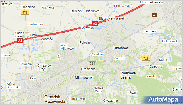 mapa Grudów, Grudów na mapie Targeo