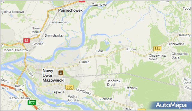mapa Janówek Pierwszy, Janówek Pierwszy na mapie Targeo