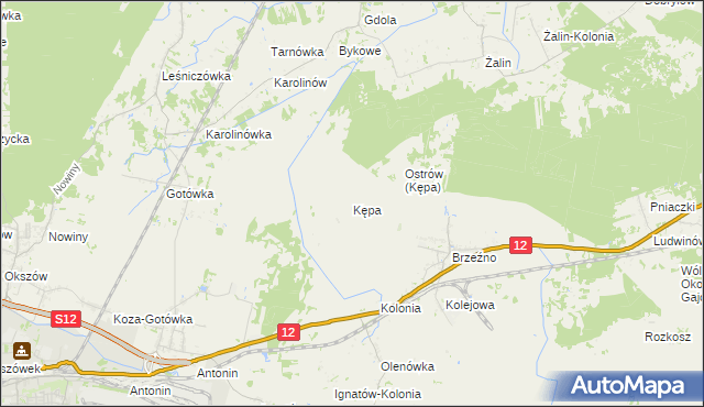 mapa Kępa gmina Dorohusk, Kępa gmina Dorohusk na mapie Targeo