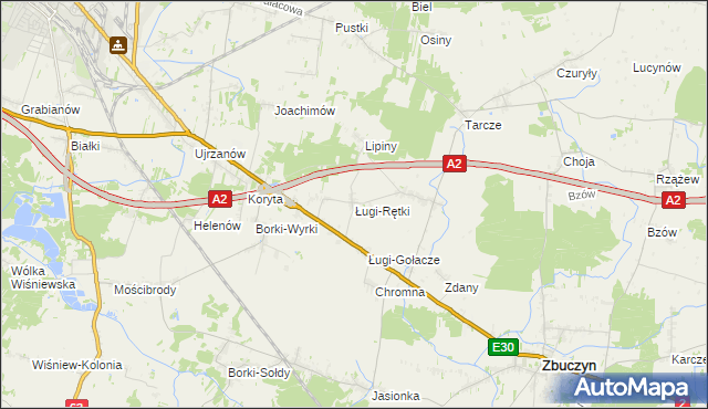 mapa Ługi-Rętki, Ługi-Rętki na mapie Targeo