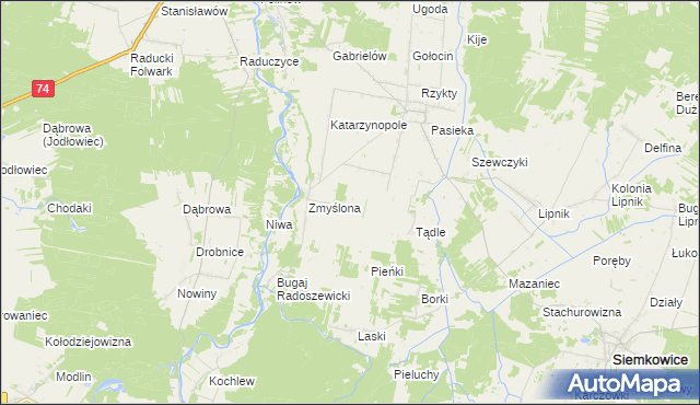 mapa Mierzanów, Mierzanów na mapie Targeo