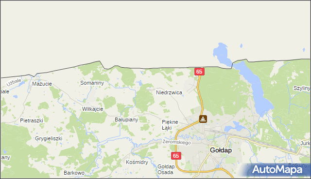 mapa Niedrzwica, Niedrzwica na mapie Targeo