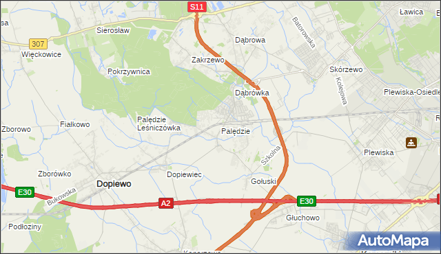 mapa Palędzie, Palędzie na mapie Targeo
