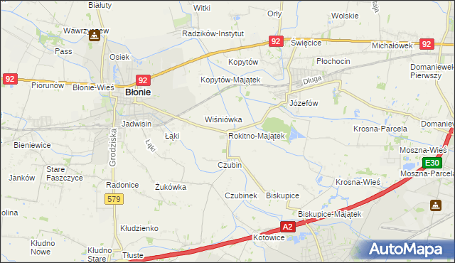 mapa Rokitno-Majątek, Rokitno-Majątek na mapie Targeo