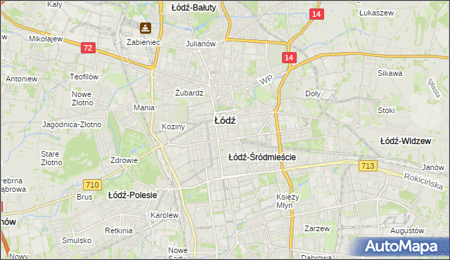 mapa Śródmieście gmina Łódź, Śródmieście gmina Łódź na mapie Targeo