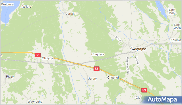 mapa Chajdyce, Chajdyce na mapie Targeo