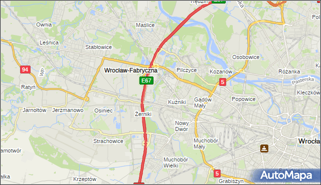 mapa Fabryczna, Fabryczna na mapie Targeo