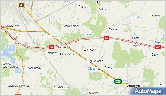 mapa Ługi-Rętki, Ługi-Rętki na mapie Targeo
