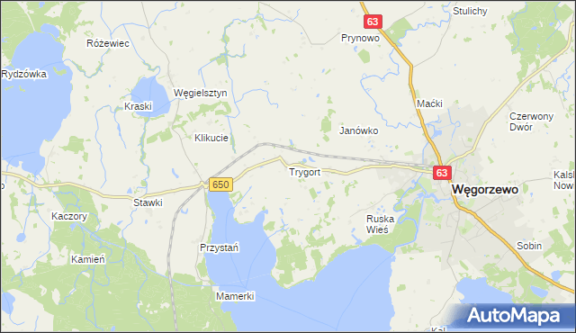 mapa Trygort, Trygort na mapie Targeo