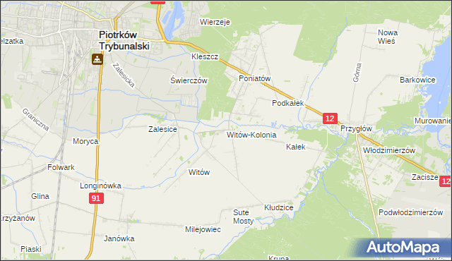 mapa Witów-Kolonia, Witów-Kolonia na mapie Targeo