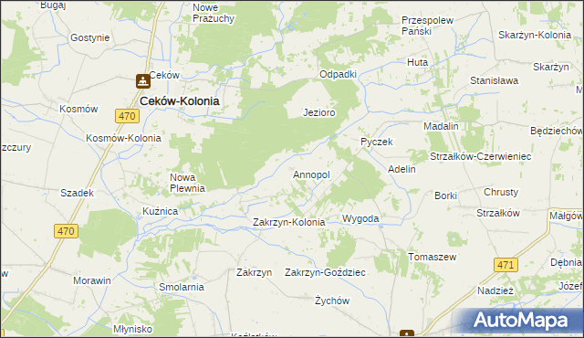 mapa Annopol gmina Lisków, Annopol gmina Lisków na mapie Targeo