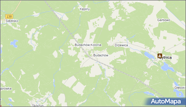 mapa Budachów, Budachów na mapie Targeo