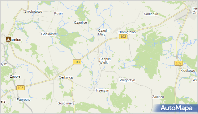 mapa Czaplin Wielki, Czaplin Wielki na mapie Targeo