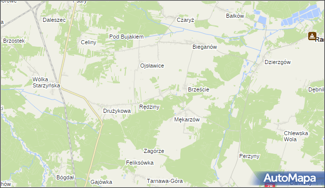 mapa Dąbrówka gmina Moskorzew, Dąbrówka gmina Moskorzew na mapie Targeo