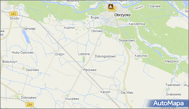 mapa Dobrogostowo, Dobrogostowo na mapie Targeo