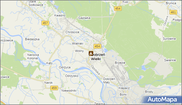 mapa Dobrzeń Wielki, Dobrzeń Wielki na mapie Targeo