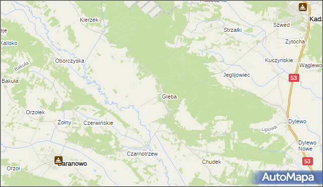 mapa Gleba, Gleba na mapie Targeo