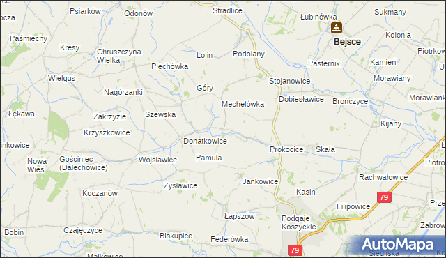 mapa Kaczkowice, Kaczkowice na mapie Targeo