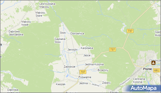 mapa Karpówka, Karpówka na mapie Targeo