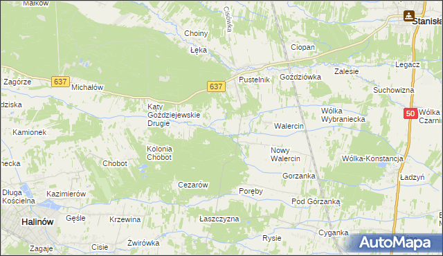 mapa Kąty Goździejewskie Pierwsze, Kąty Goździejewskie Pierwsze na mapie Targeo