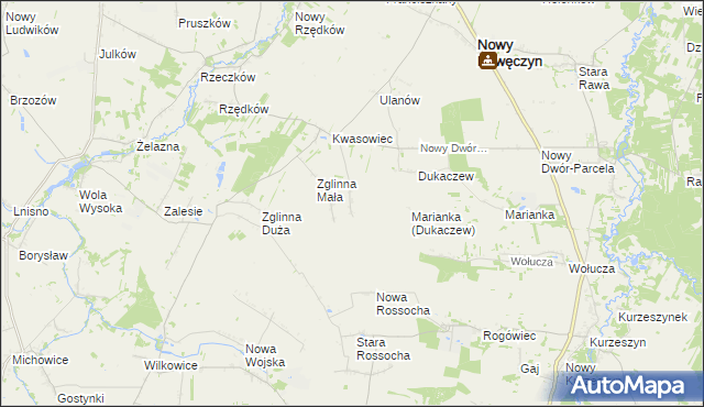 mapa Kazimierzów gmina Nowy Kawęczyn, Kazimierzów gmina Nowy Kawęczyn na mapie Targeo
