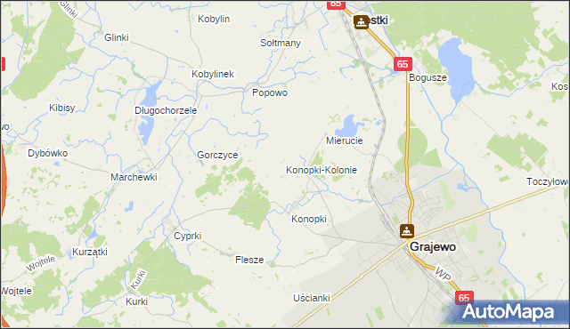 mapa Konopki-Kolonie, Konopki-Kolonie na mapie Targeo