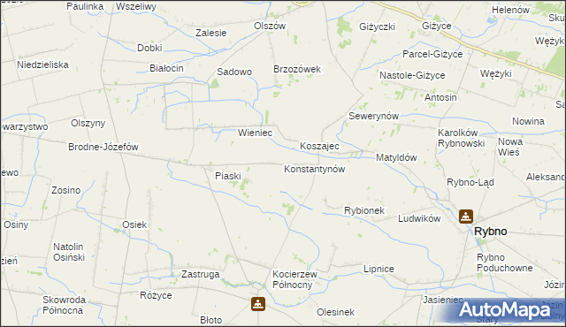mapa Konstantynów gmina Kocierzew Południowy, Konstantynów gmina Kocierzew Południowy na mapie Targeo