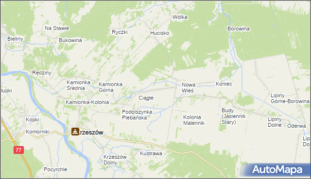 mapa Krzeszów Górny, Krzeszów Górny na mapie Targeo