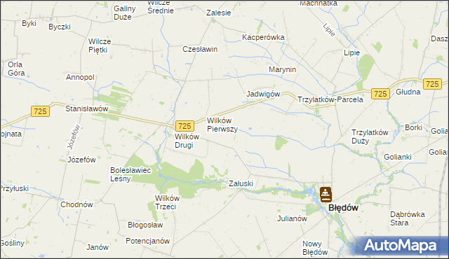 mapa Łaszczyn gmina Błędów, Łaszczyn gmina Błędów na mapie Targeo