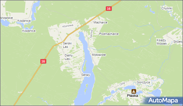 mapa Mołowiste, Mołowiste na mapie Targeo