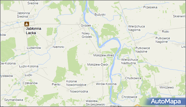 mapa Mołożew-Wieś, Mołożew-Wieś na mapie Targeo