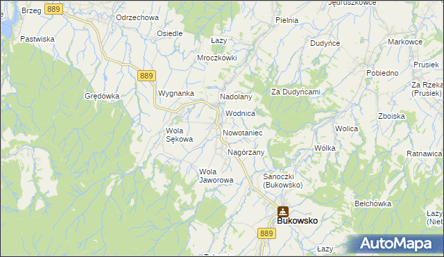 mapa Nowotaniec, Nowotaniec na mapie Targeo