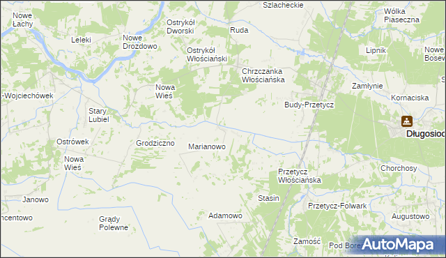 mapa Olszaki, Olszaki na mapie Targeo