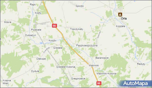 mapa Paszkowszczyzna, Paszkowszczyzna na mapie Targeo