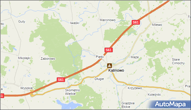 mapa Piętki, Piętki na mapie Targeo