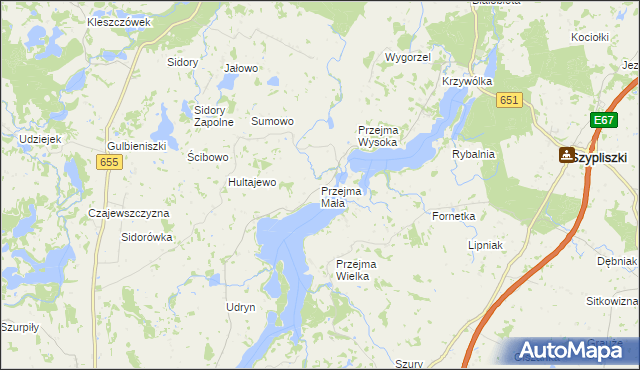 mapa Przejma Mała, Przejma Mała na mapie Targeo
