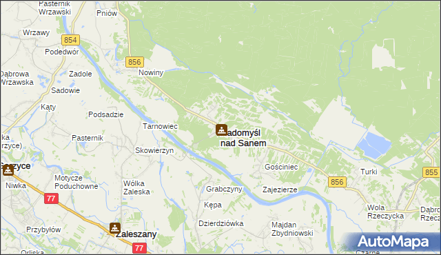 mapa Radomyśl nad Sanem, Radomyśl nad Sanem na mapie Targeo