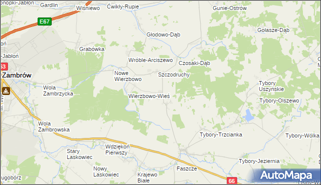 mapa Rębiszewo-Zegadły, Rębiszewo-Zegadły na mapie Targeo