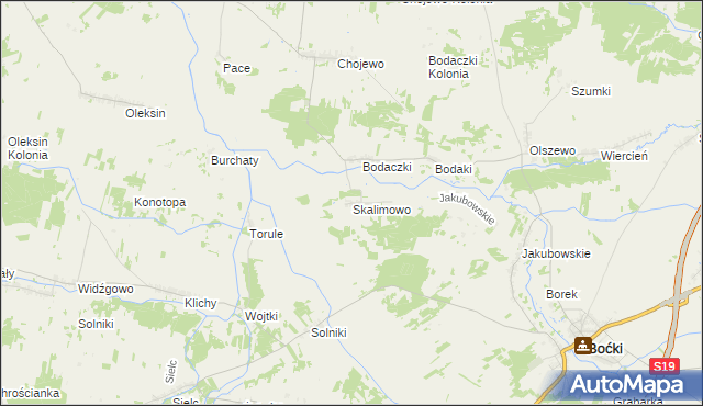 mapa Skalimowo, Skalimowo na mapie Targeo